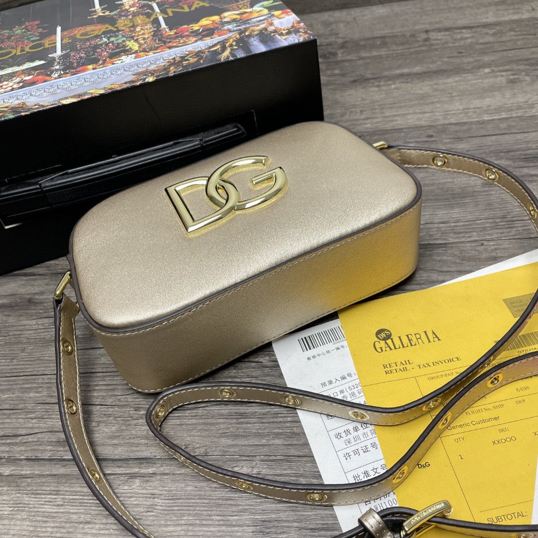 GLAMI Crossbody 3.5 Bag Gold For Women 7.5in/19cm GLAMI