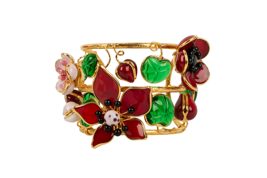 Bracelet manchette fleurs Augustine