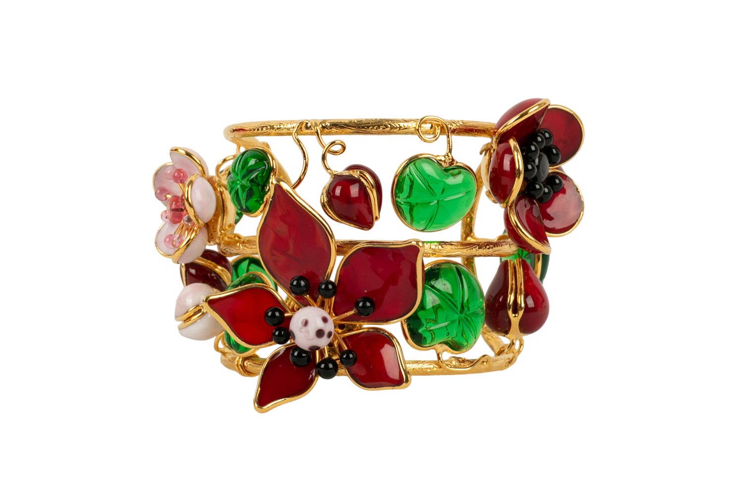 Bracelet manchette fleurs Augustine