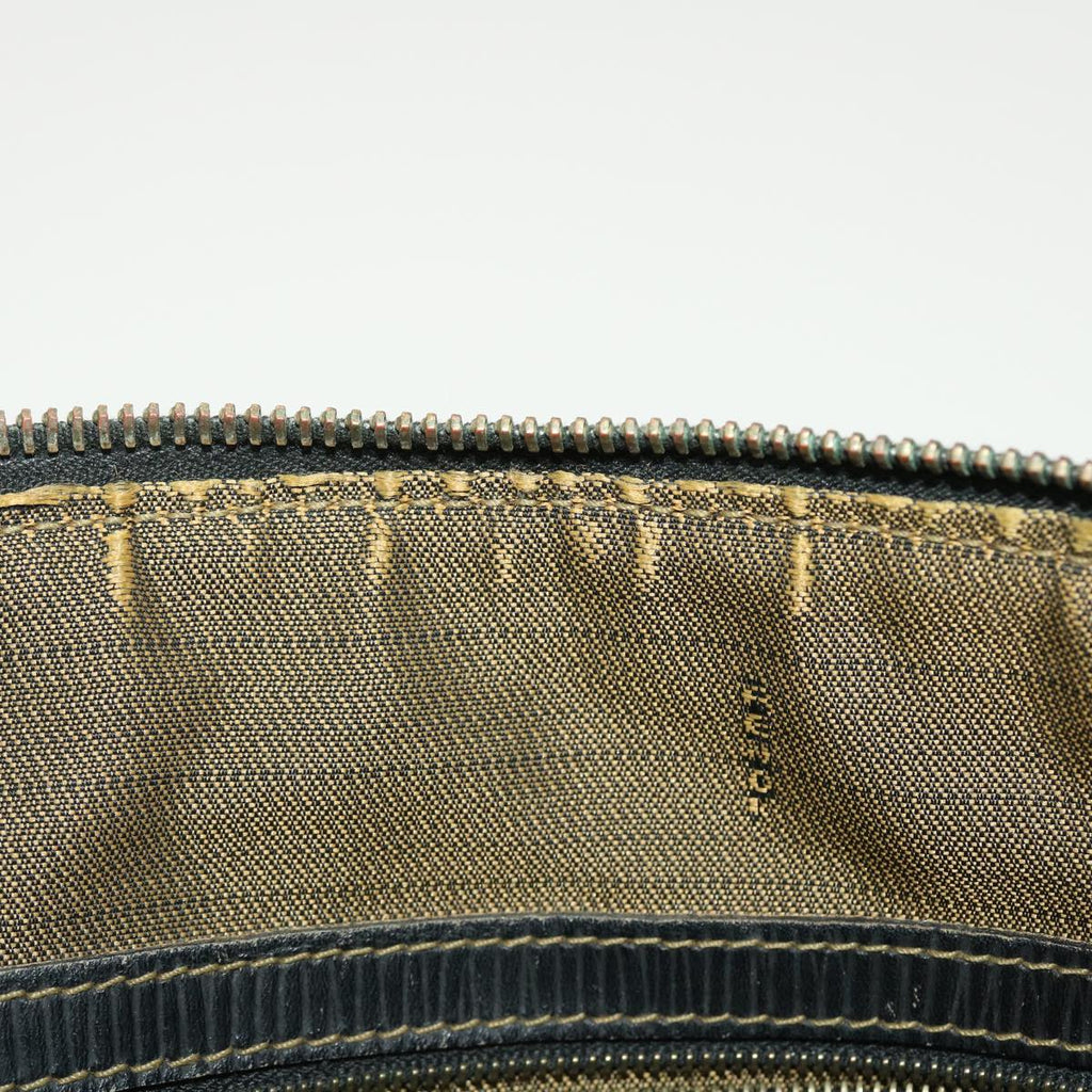FENDI Zucca Canvas Hand Bag Black Brown 45101