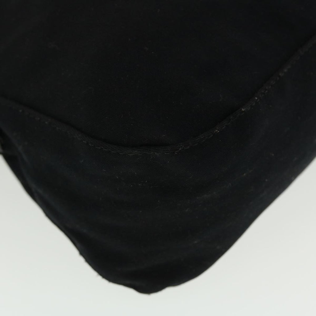 FENDI Mamma Baguette Shoulder Bag Nylon Black 45194