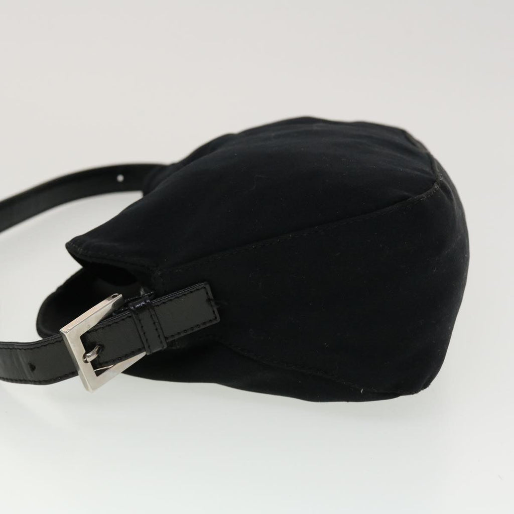 FENDI Mamma Baguette Shoulder Bag Nylon Black 45194