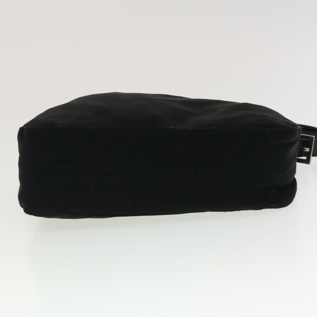 FENDI Mamma Baguette Shoulder Bag Nylon Black 45194