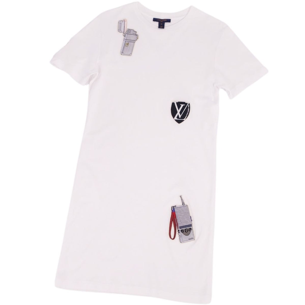 Louis Vuitton One Earrings   y Short Sleeve Wappen Tops  M White