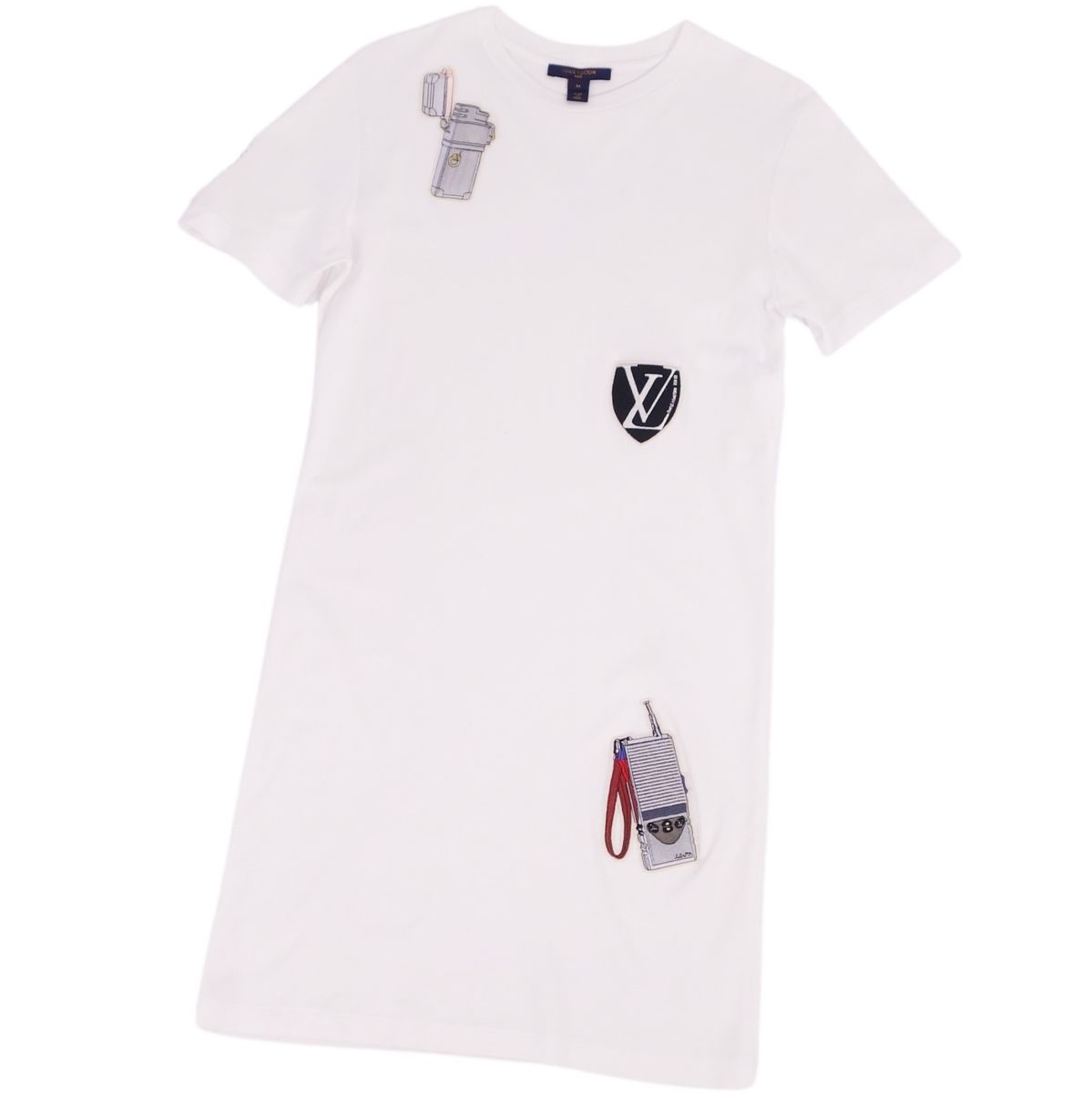 Louis Vuitton One Earrings   y Short Sleeve Wappen Tops  M White