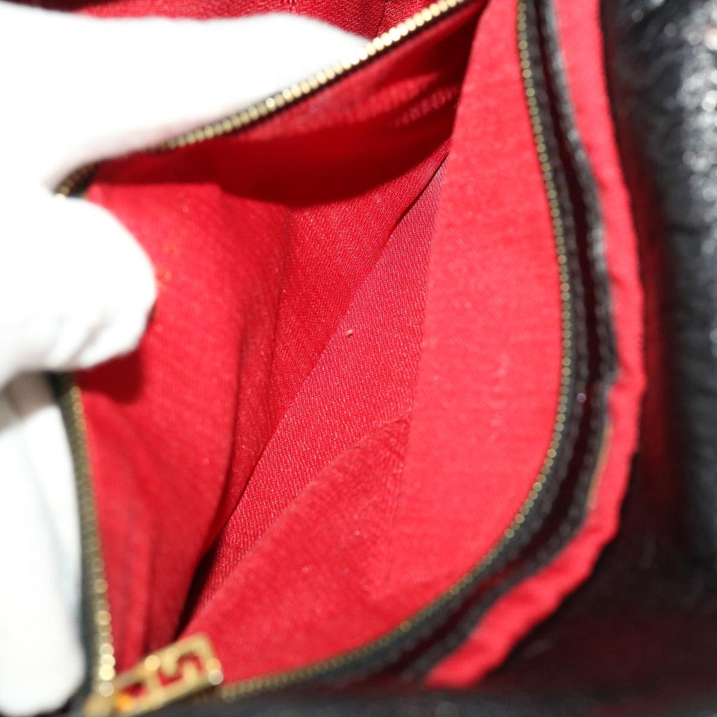 FENDI Shoulder Bag Leather Black 45283