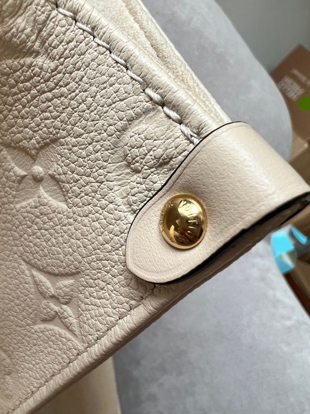 Louis Vuitton On the Go Crème PM Empreinte (RRP £2,380)