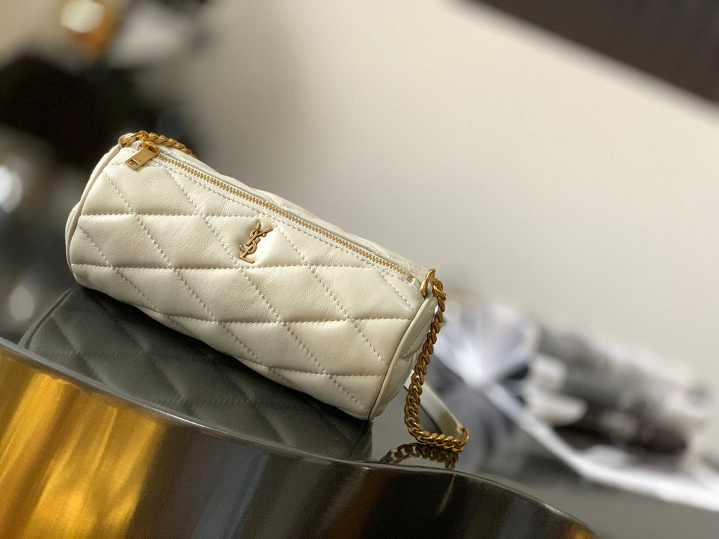 GLAMI Sade Mini Tube Bag For Women 7.9in/20cm Vintage White YSL 699703AAAJU9207