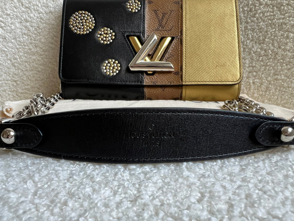 Louis Vuitton Reverse Monogram Studded Twist Chain Wallet