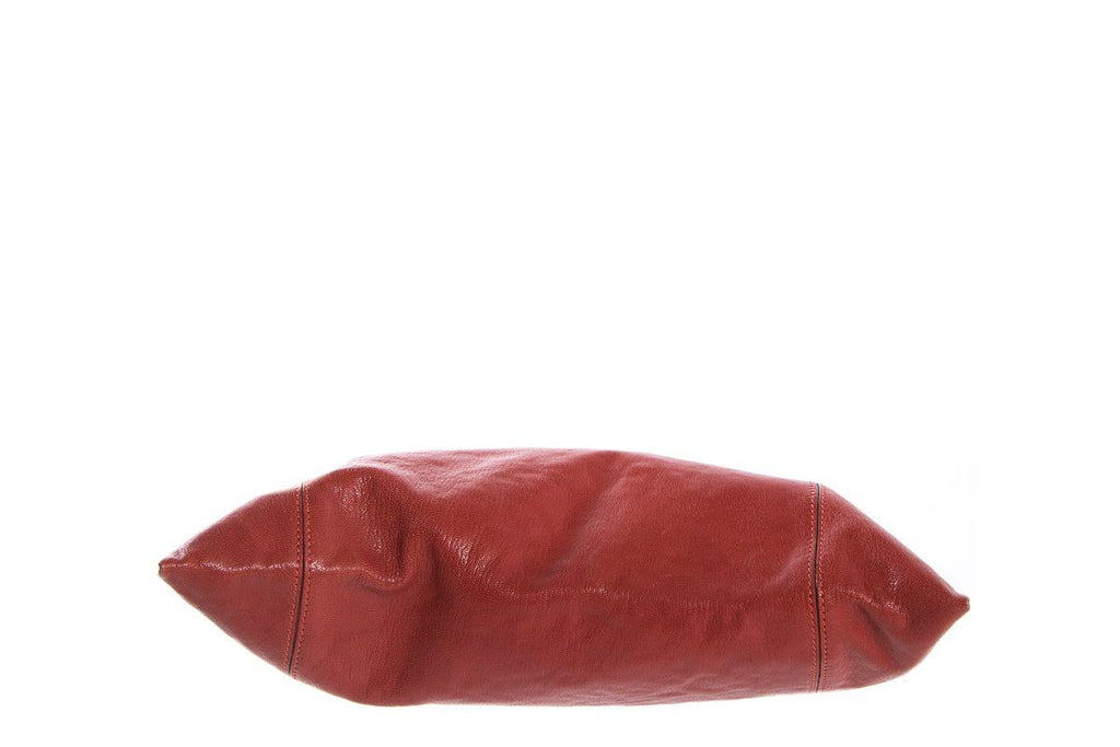 Brunello Cucinelli Brick Red Patent Leather Clutch