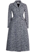CHRISTIAN DIOR Belted A Line Coat Black White