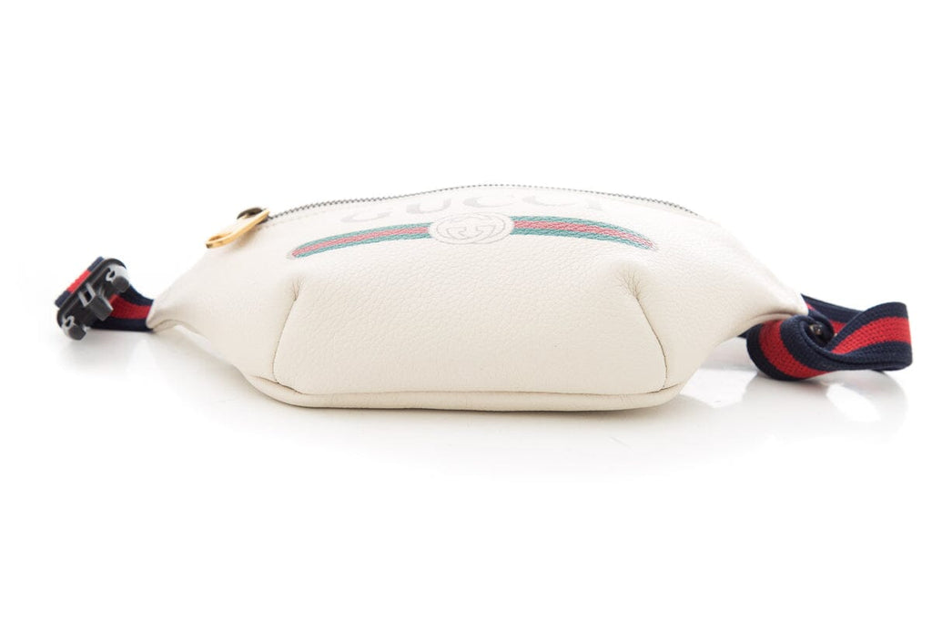Gucci Vintage Logo Ivory Leather Belt Bag