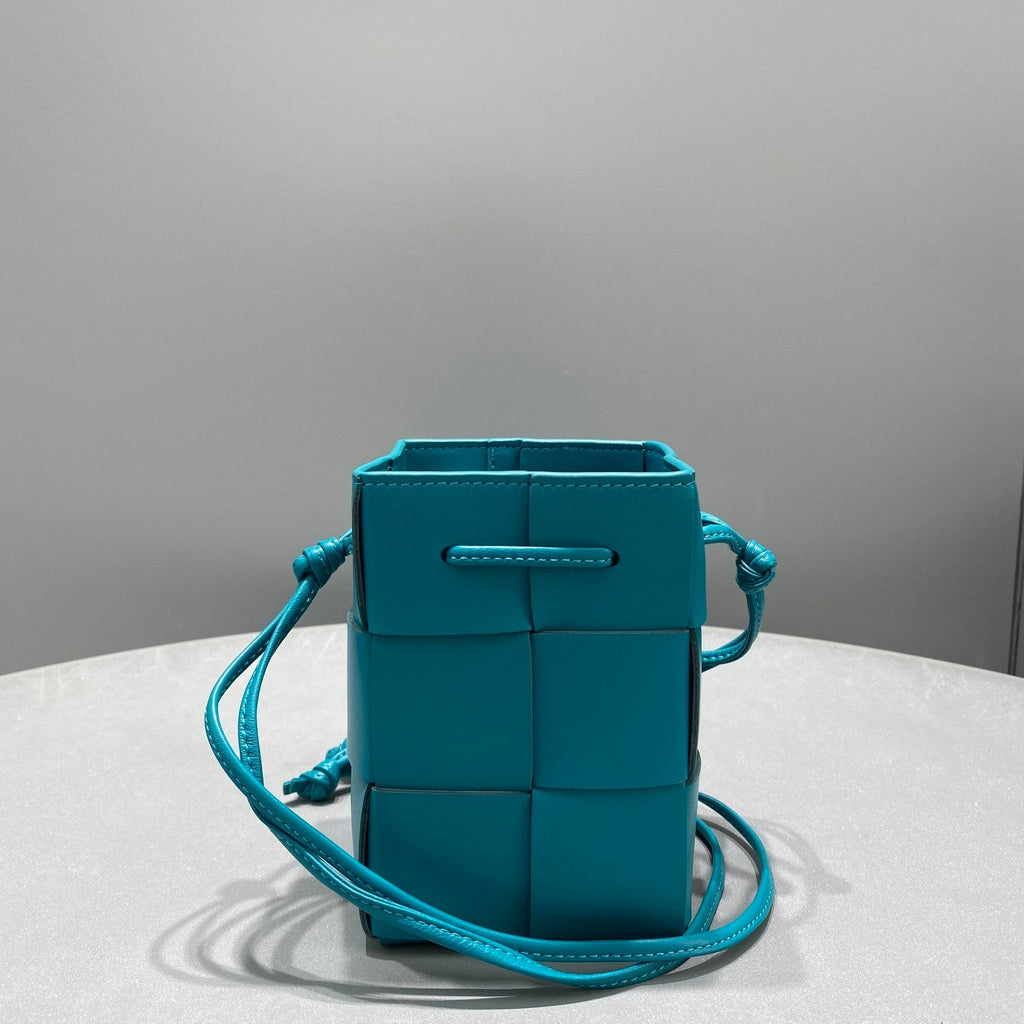 GLAMI Mini Cassette Bucket Bag Blue, For Women, Bags 5.5in/14cm