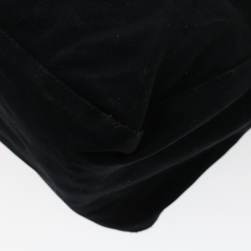 FENDI Mamma Baguette Shoulder Bag Nylon Black 45607