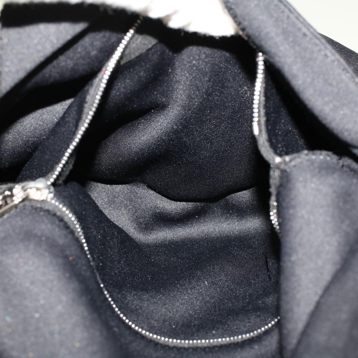 FENDI Mamma Baguette Shoulder Bag Nylon Black 45607