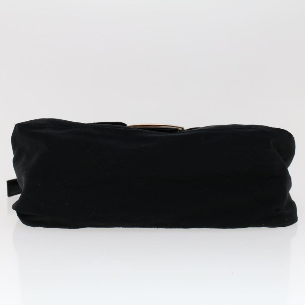 FENDI Mamma Baguette Shoulder Bag Nylon Black 45607