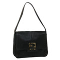 FENDI Shoulder Bag Leather Black 45641