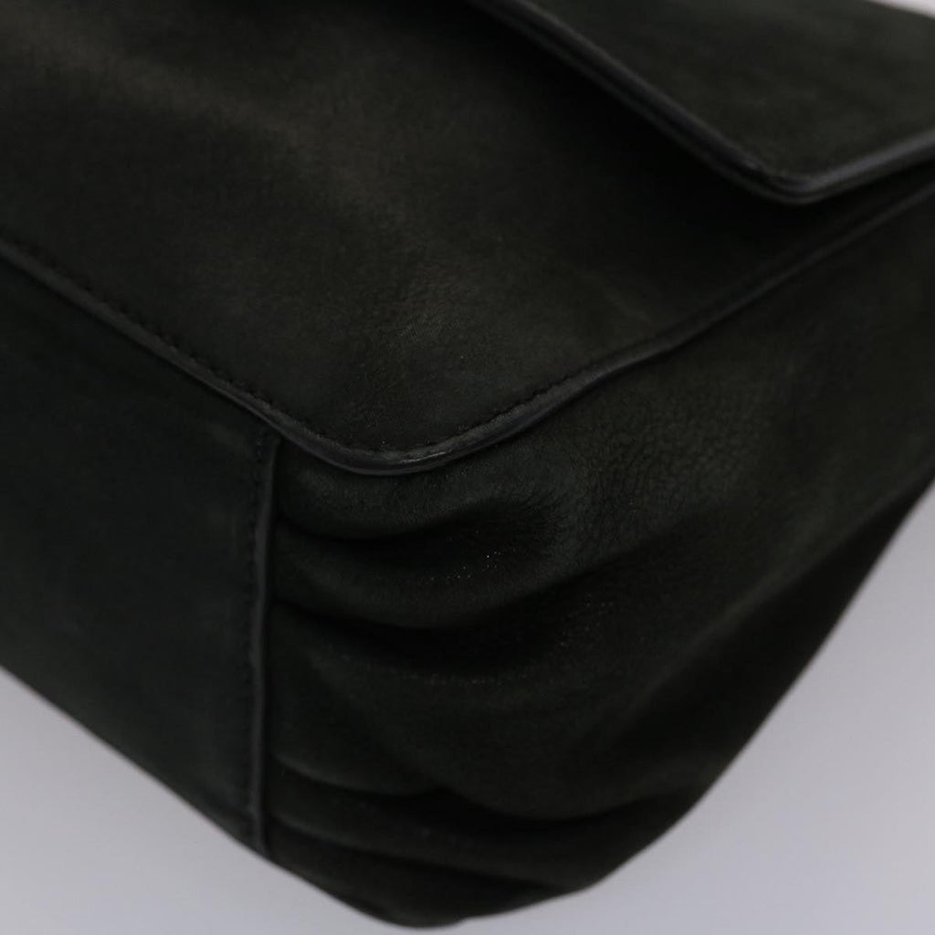 FENDI Shoulder Bag Leather Black 45641