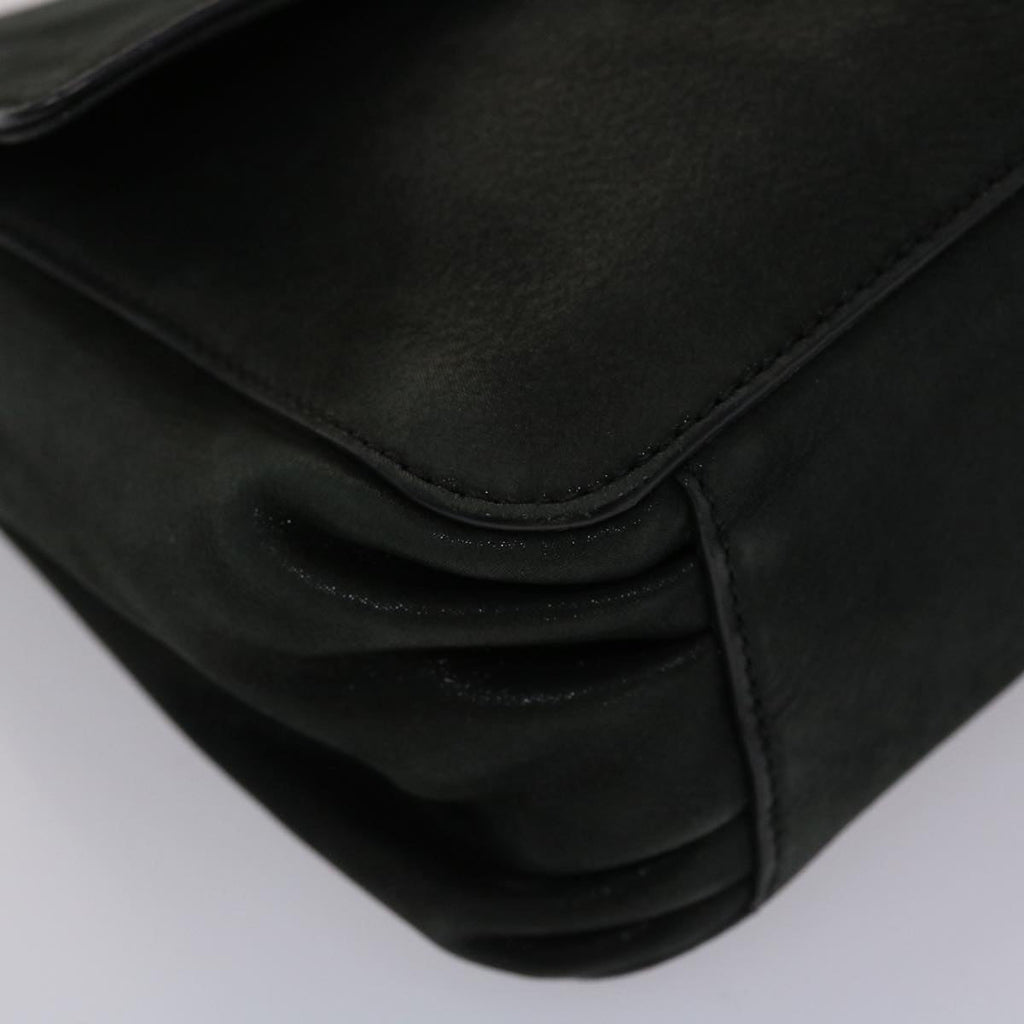 FENDI Shoulder Bag Leather Black 45641