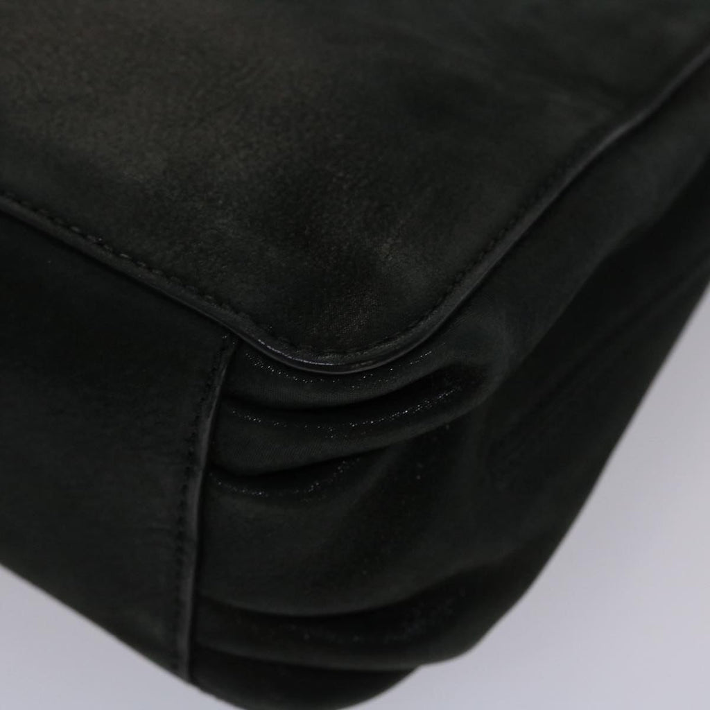 FENDI Shoulder Bag Leather Black 45641