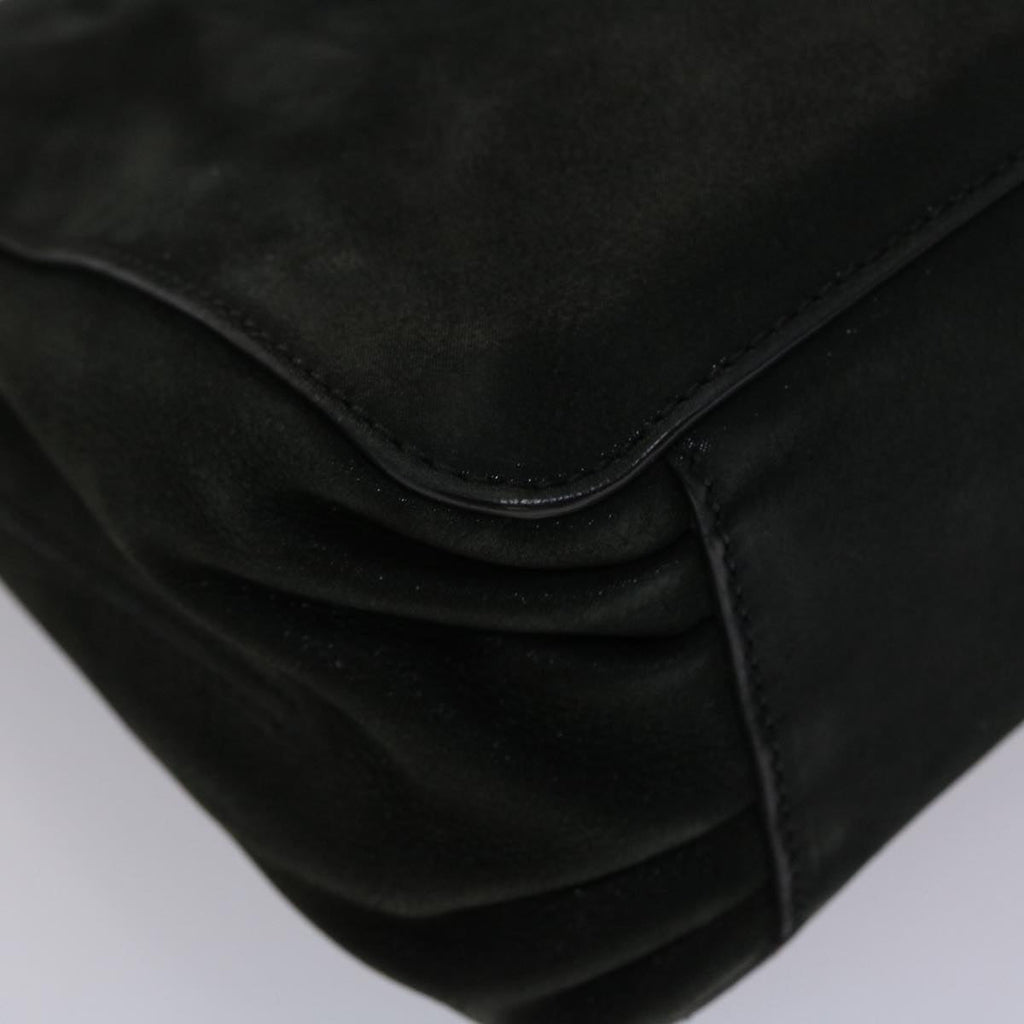 FENDI Shoulder Bag Leather Black 45641