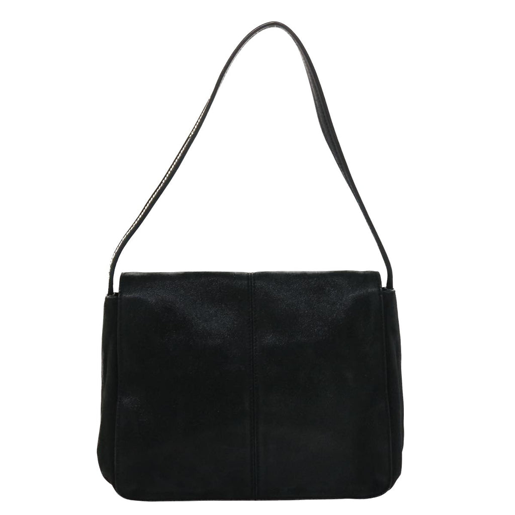 FENDI Shoulder Bag Leather Black 45641