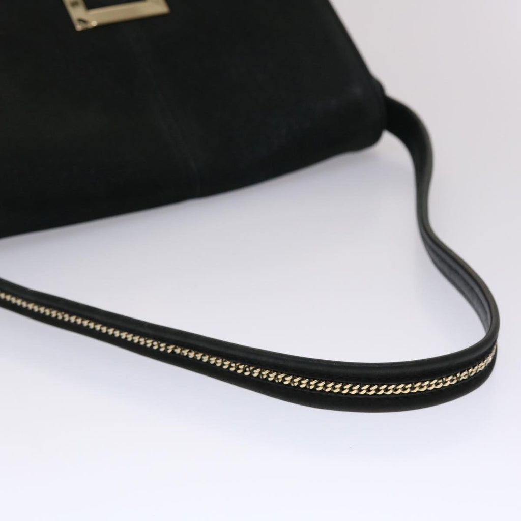 FENDI Shoulder Bag Leather Black 45641