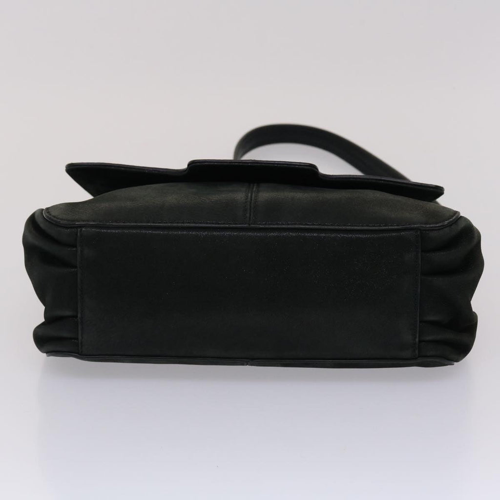 FENDI Shoulder Bag Leather Black 45641