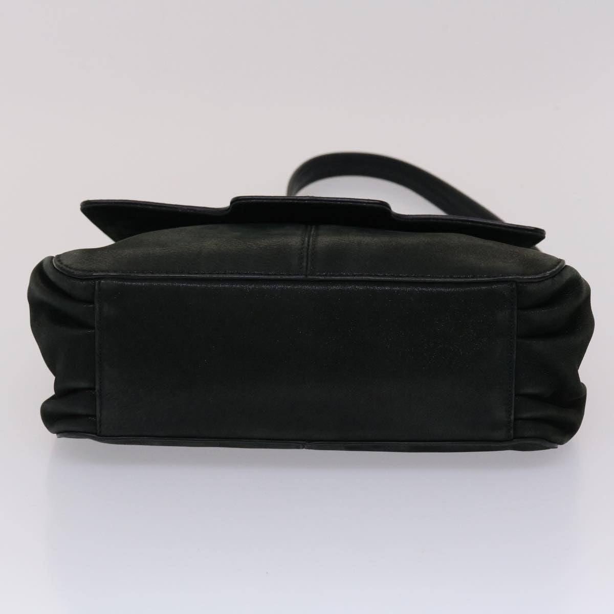 FENDI Shoulder Bag Leather Black 45641