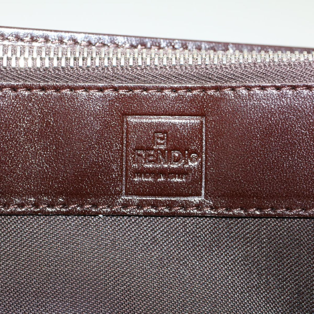 FENDI Zucca Canvas Long Wallet Black Brown 45644