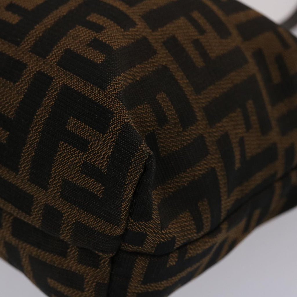 FENDI Zucca Canvas Shoulder Bag Black Brown 45705