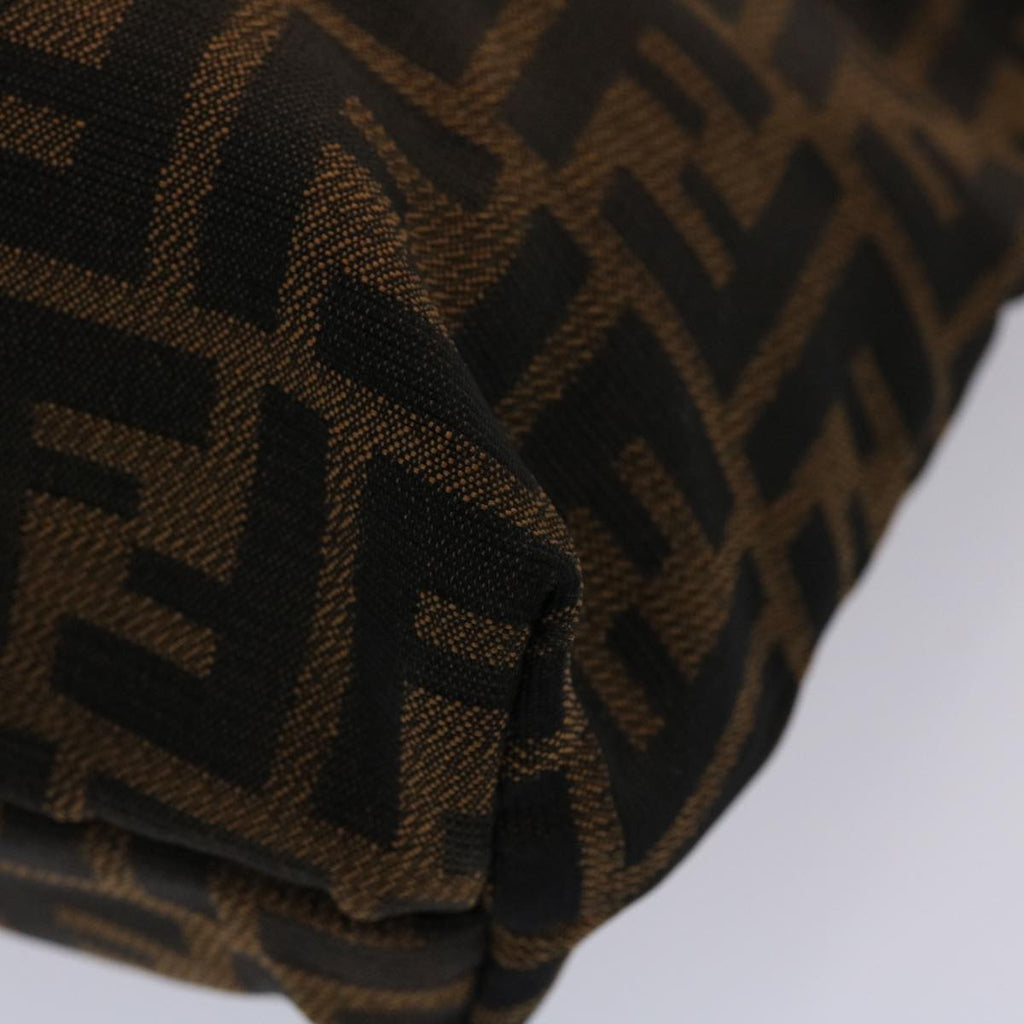 FENDI Zucca Canvas Shoulder Bag Black Brown 45705