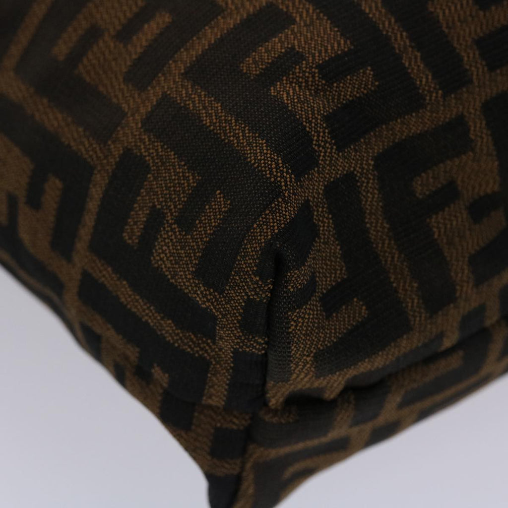 FENDI Zucca Canvas Shoulder Bag Black Brown 45705
