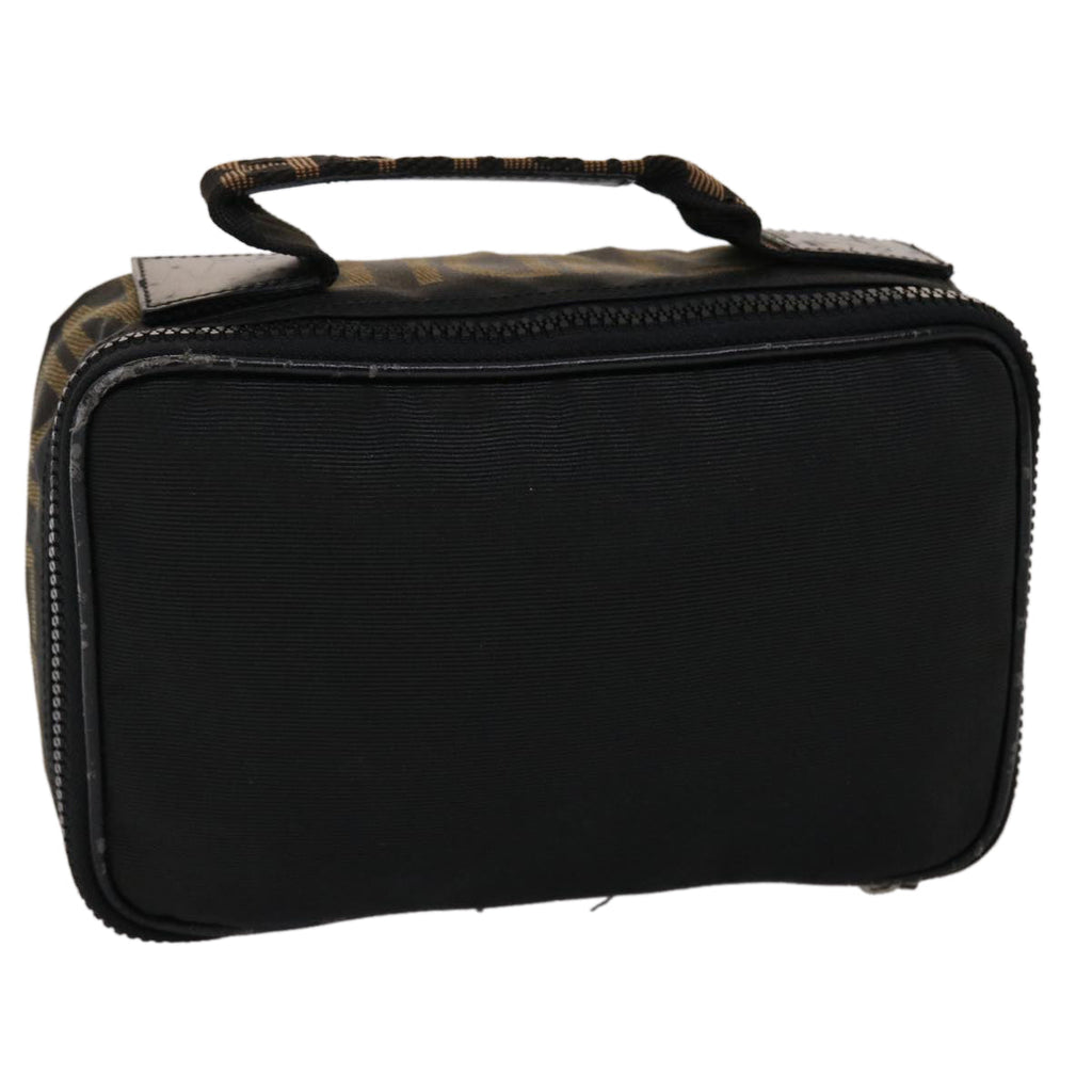 FENDI Pouch Nylon Leather Black 45724