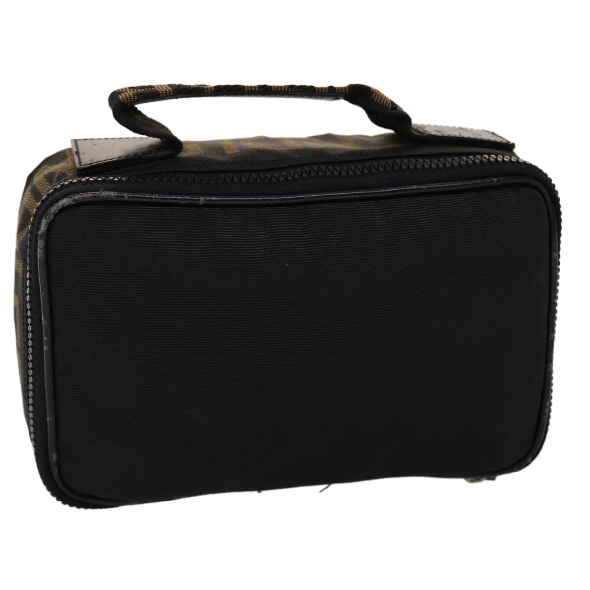 FENDI Pouch Nylon Leather Black 45724