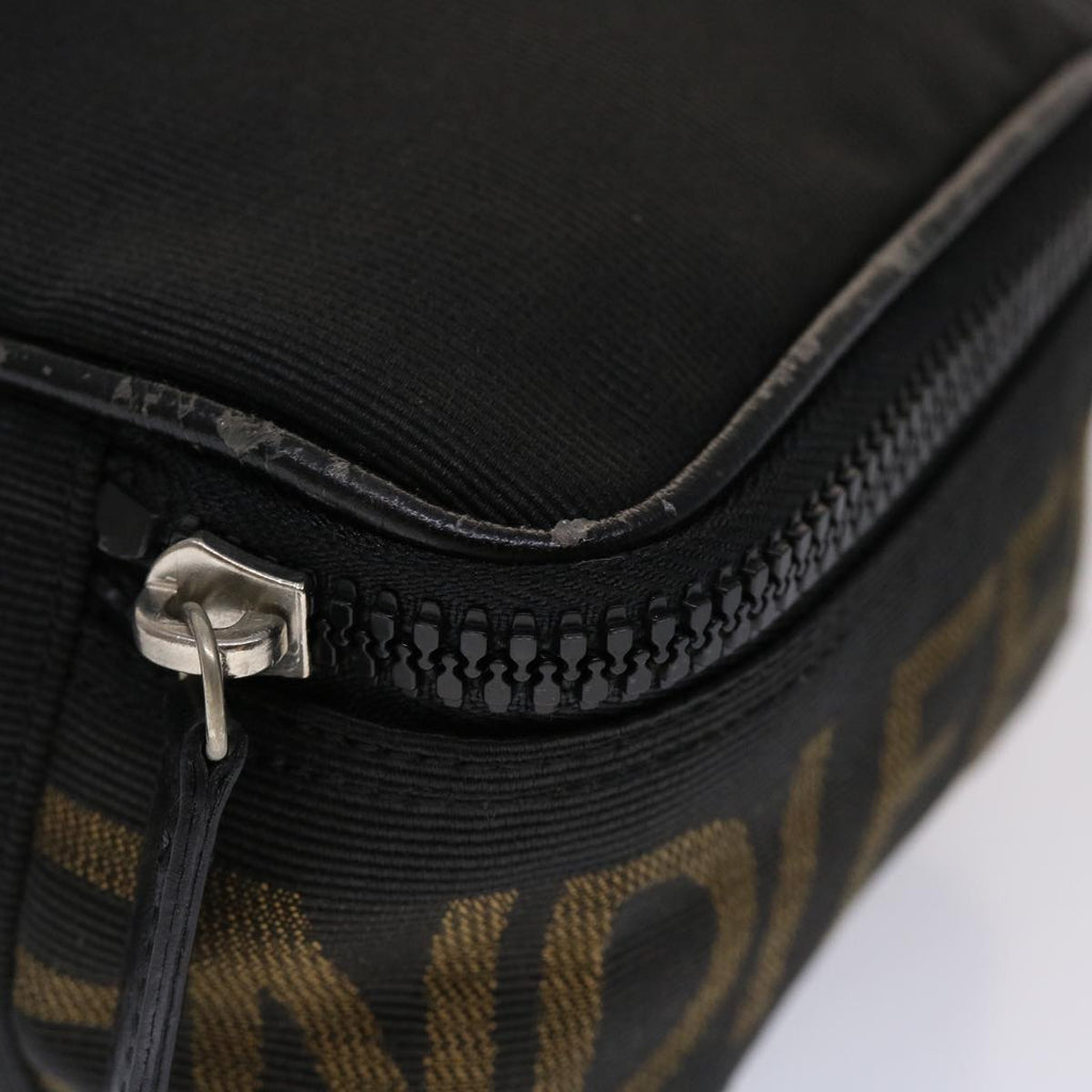 FENDI Pouch Nylon Leather Black 45724