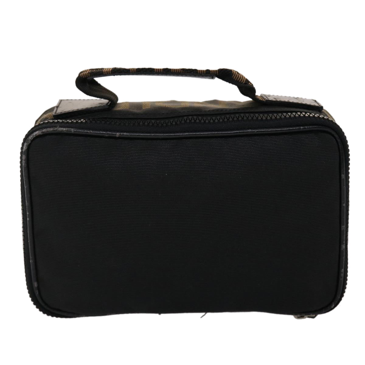 FENDI Pouch Nylon Leather Black 45724
