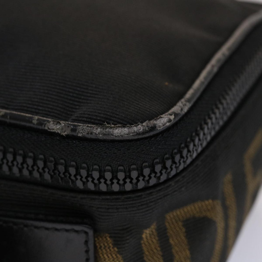 FENDI Pouch Nylon Leather Black 45724