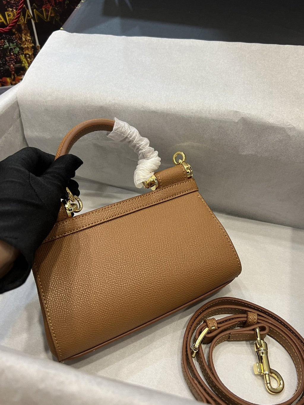GLAMI Small Sicily Bag In Dauphine Brown For Women 7.5in/19cm GLAMI