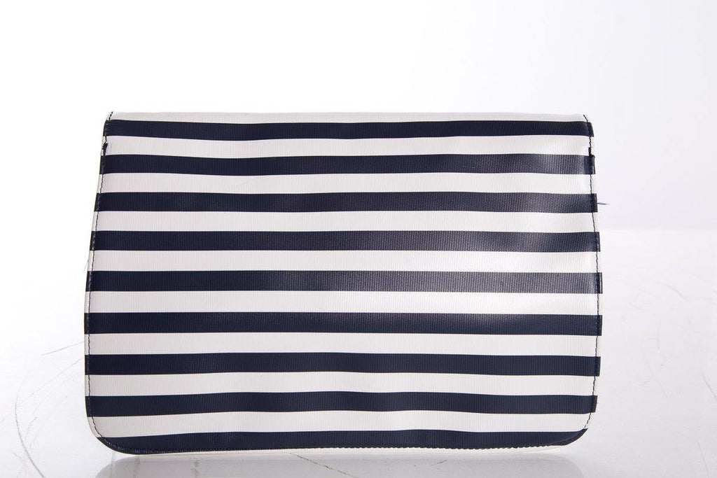 No Label Navy & White Stripe Envelope Cross-Body