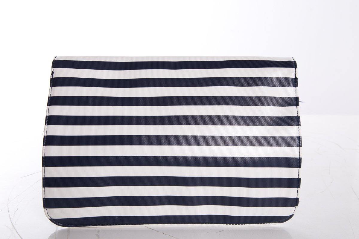 No Label Navy & White Stripe Envelope Cross-Body