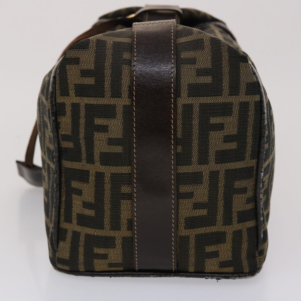 FENDI Zucca Canvas Hand Bag Black Brown 2111 26348 088 45832
