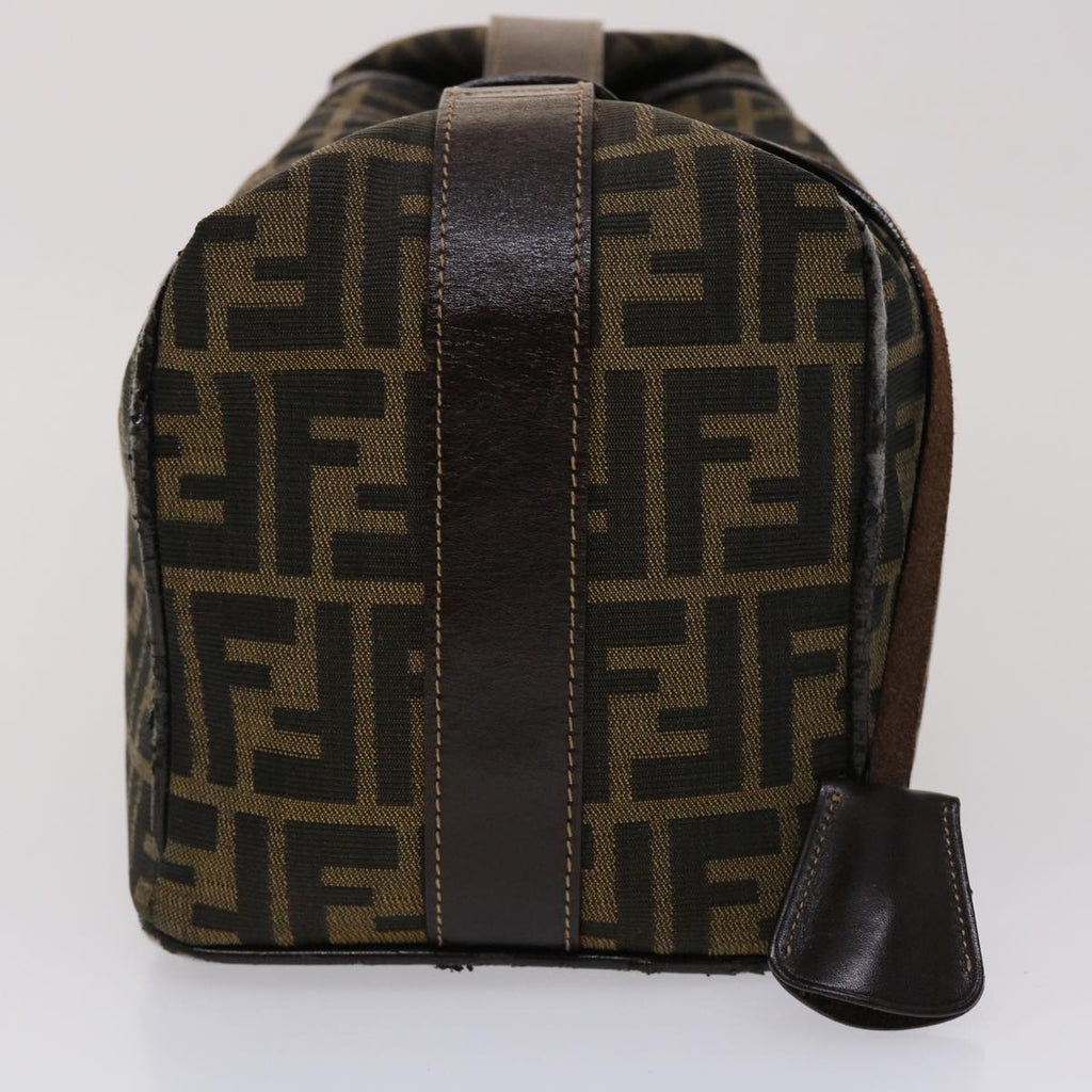 FENDI Zucca Canvas Hand Bag Black Brown 2111 26348 088 45832