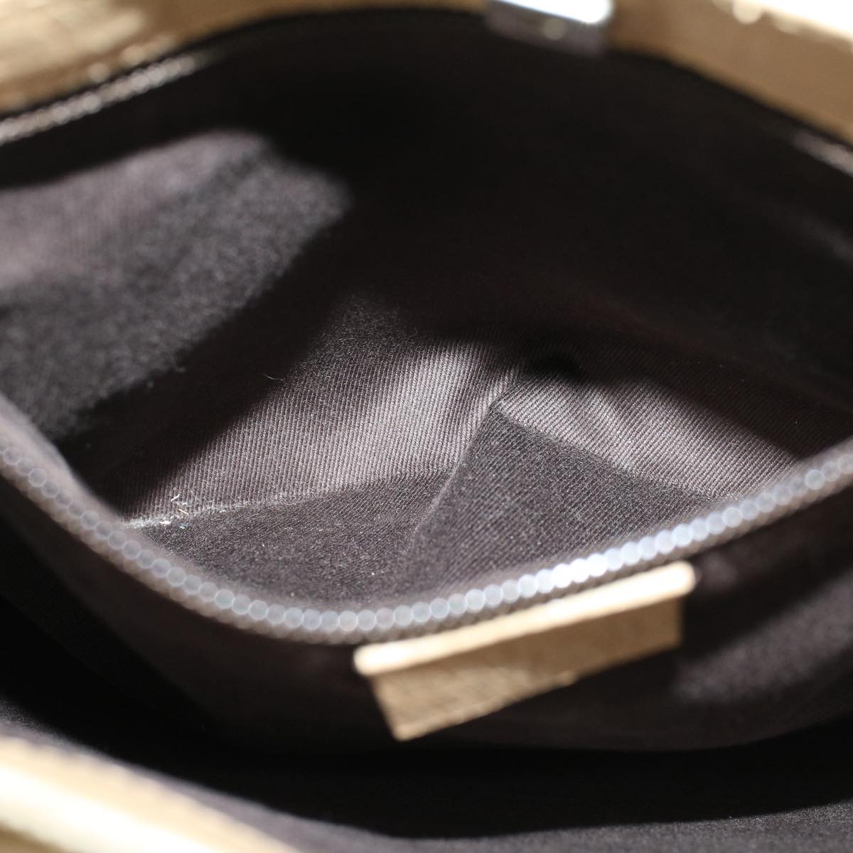GUCCI GG Canvas Hand Bag PVC Leather Beige 117551 45849
