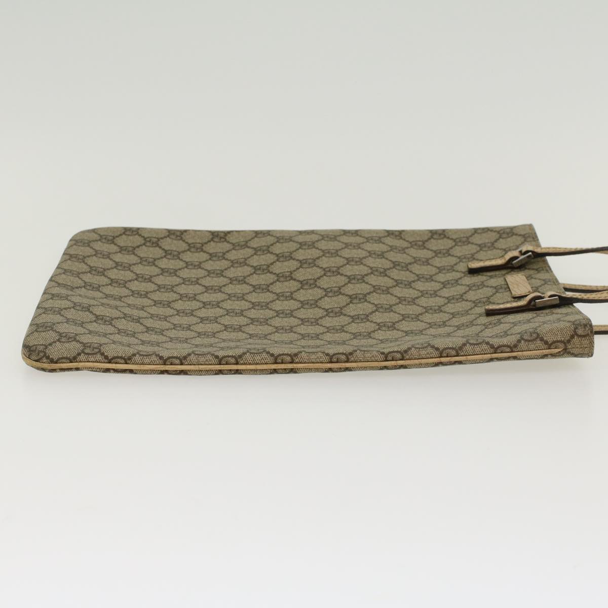 GUCCI GG Canvas Hand Bag PVC Leather Beige 117551 45849