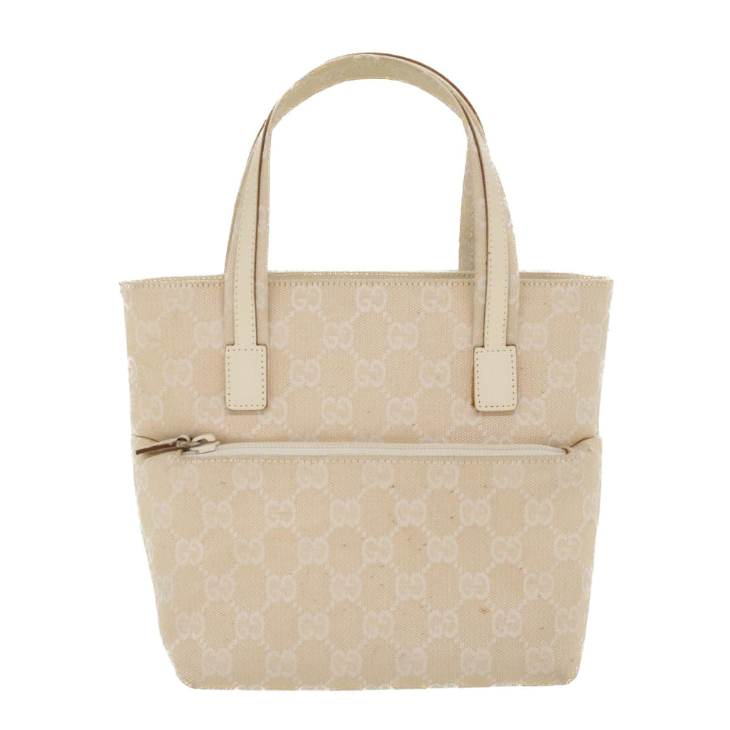 GUCCI GG Canvas Hand Bag Canvas Beige 45852