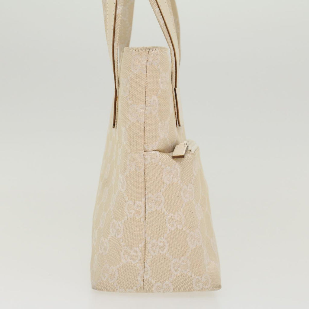 GUCCI GG Canvas Hand Bag Canvas Beige 45852