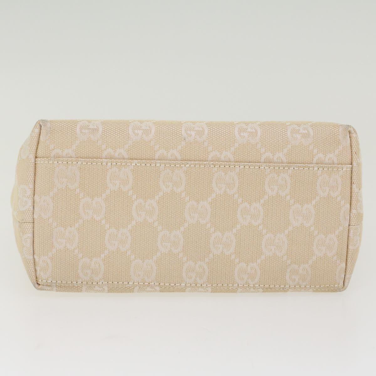 GUCCI GG Canvas Hand Bag Canvas Beige 45852