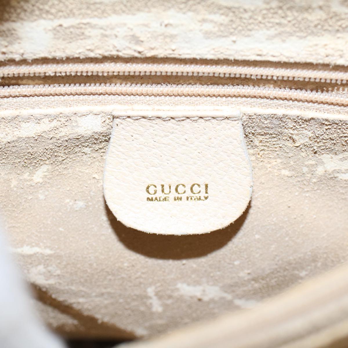 GUCCI Bamboo Hand Bag Leather Beige 45863