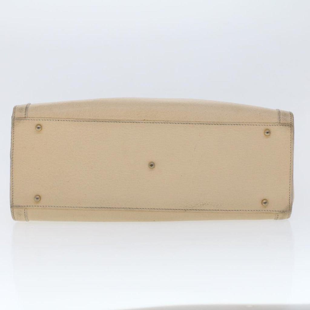 GUCCI Bamboo Hand Bag Leather Beige 45863